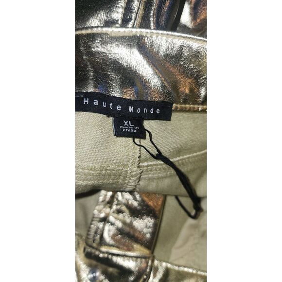 Haute Monde Gold Metallic Pant - Picture 5 of 11